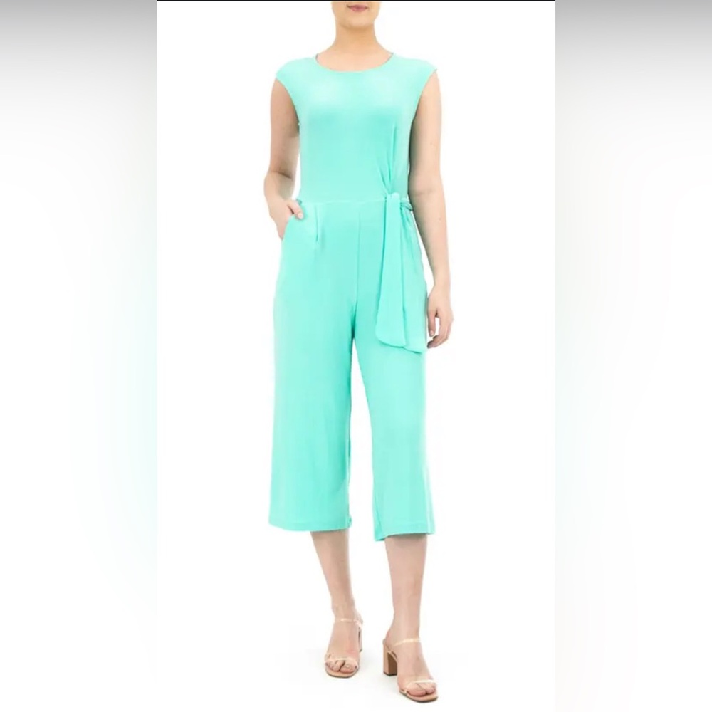 Nina Leonard Sleeveless Culotte Jumpsuit - S